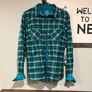 Kuhl plaid shirt Large brand new